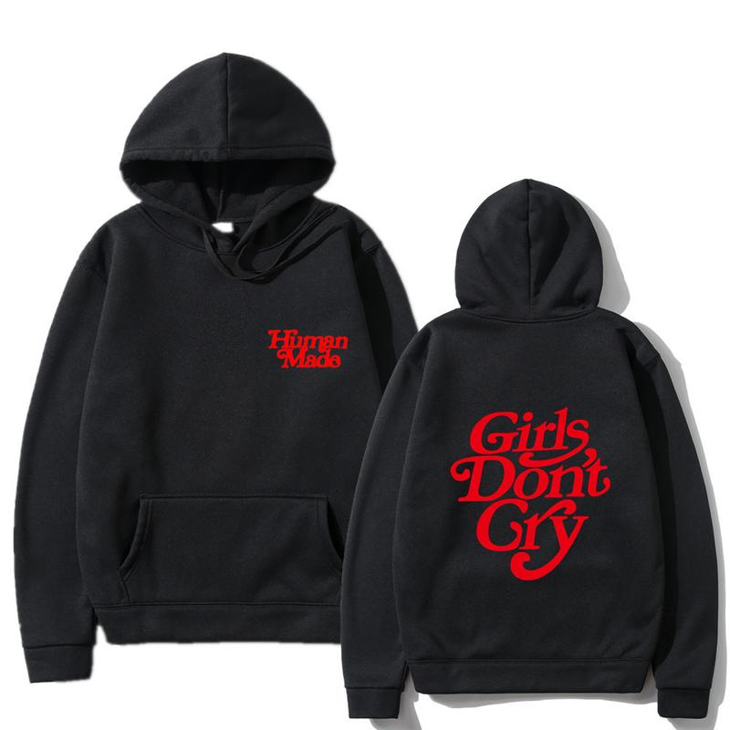 TikTok Shop: Girls Don't Cry Human Made Hoodies Sweatshirts Men Women  Fashion Letter 2 Hoodie Size S-5XL, Sweatshirt Gildan, Y2K, Black shirt,  personalized shirt