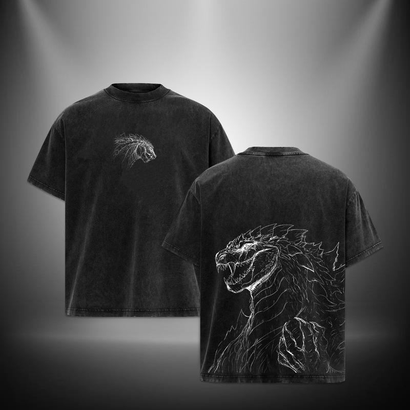 Godzilla v3 - Godzilla King of the Monster Retro Vintage Menswear Gift ...