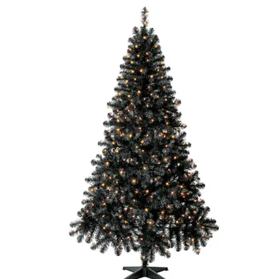 New Holiday Time 6.5 Foot Pre-Lit Madison Pine Clear Lights White Christmas hotsell Tree