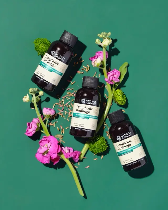 Product Introduction of Nature's Sunshine Lymphatic Drainage Supplement: Reduce Bloat, Reduce Puffiness, Detoxify, Support Lymph Flow, Aids in Recovery . Healthcare Natural Bloating Circulation Herbal Extracts 7