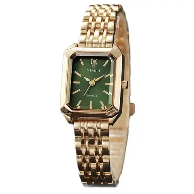 Rosefield Women's Gold Watch With Green Face Rosefield Xs