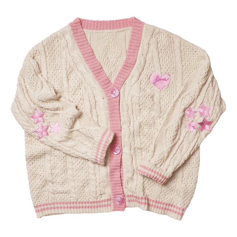 NEW Open Front Star Knitted online Cardigan Coat