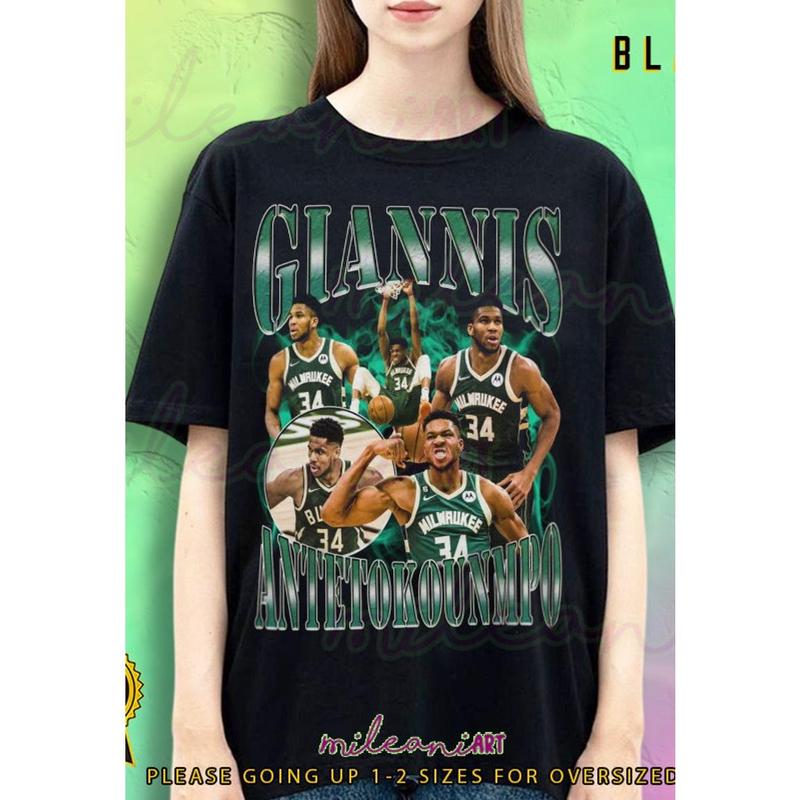 TikTok Shop Limited Giannis Greek Freak Vintage T Shirt Gift For Woman and Man Unisex T Shirt Sweatshirt VT63