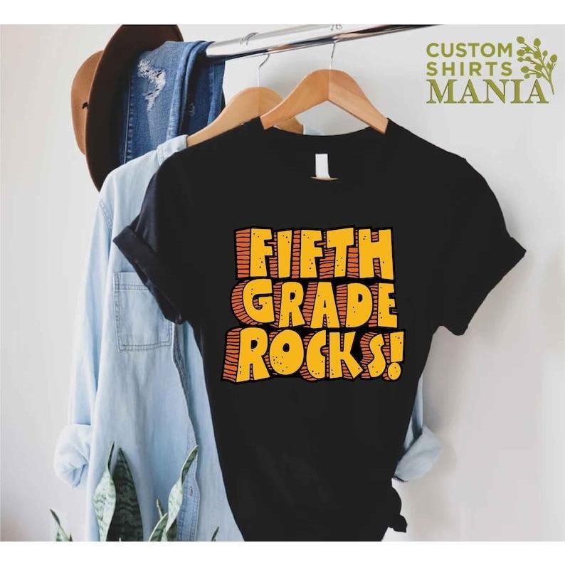 Fifth Grade Rocks, 5 Th Grade Back To School Gift T-Shirt Fifth Grade Rocks, 5 Th Grade Back To School Gift T-Shirt