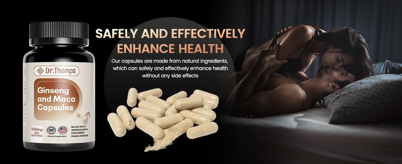Product Introduction of Dr. Thomps 4-in-1 Organic Maca Root Capsules with Ashwagandha, Fenugreek & Ginseng | Energy & Hormone Balance for Men & Women | 120 Vegan Capsules 1