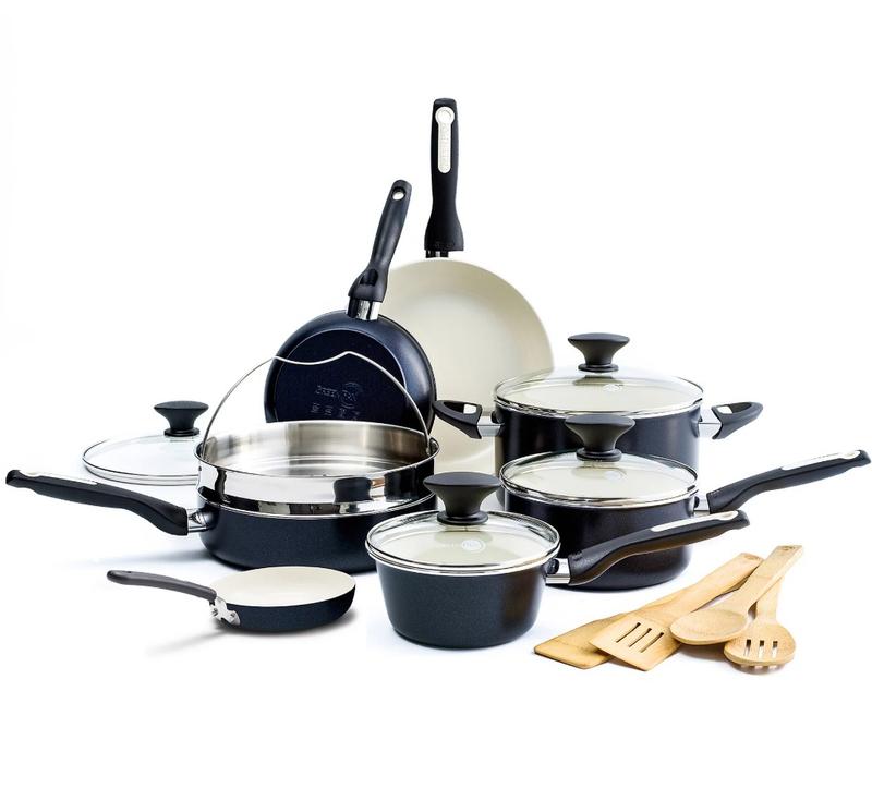 GreenPan Rio Ceramic Nonstick 16-Piece Cookware Set with Lids, - TikTok ...