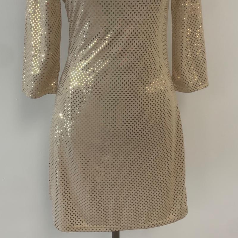 TikTok Shop Gold sequin studded special occasion mini dress Size X Small 2 6