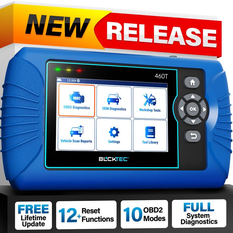 BLCKTEC 460T OBD2 Scanner with 12 Reset Services, scan Engine/ABS/SRS ...