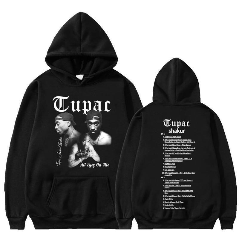 TikTok Shop: Tupac 2pac Hip Hop Hoodie Vintage Tupac Sweatshirt Hoodies  T-Shirt