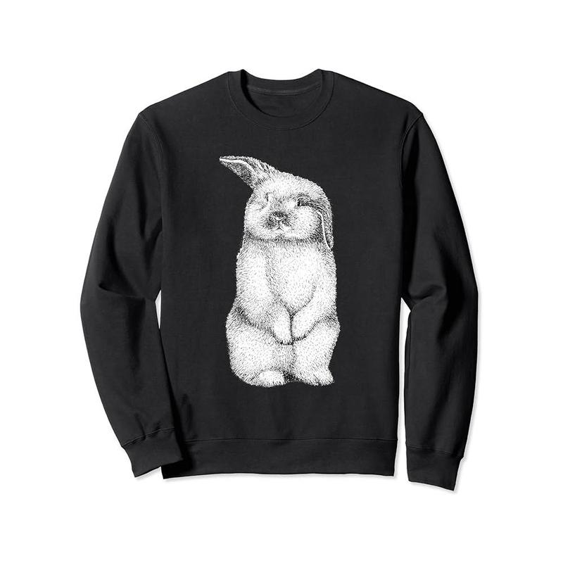 Lop Eared Bunny Rabbit Sitting Easter Drawing Sweatshirt Lop Eared Bunny Rabbit Sitting Easter Drawing Sweatshirt