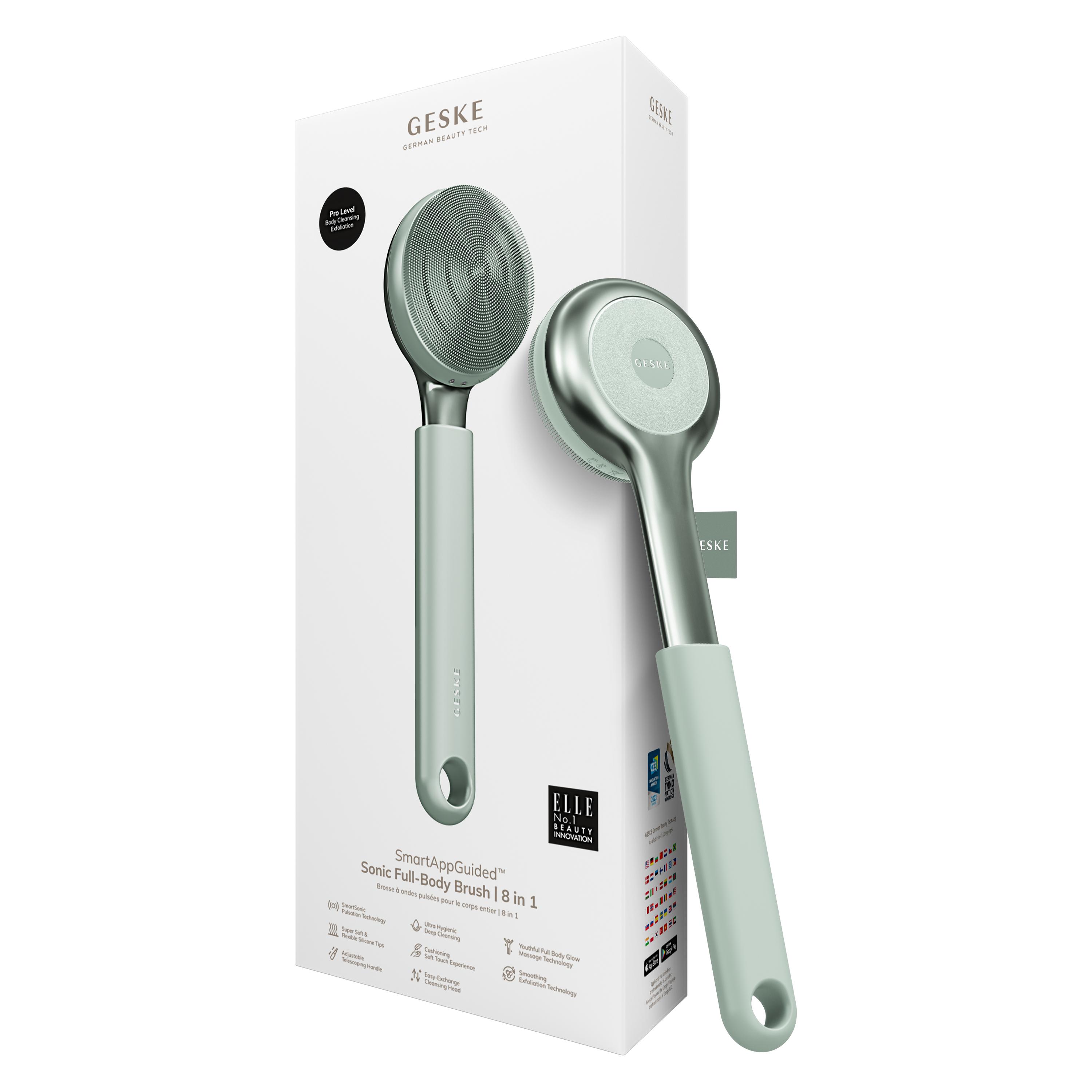 GESKE Cepillo Sónico de Cuerpo Completo y Exfoliante Intensivo 8 en 1 | Cepillo Corporal Eléctrico - Imagen 22 de 35