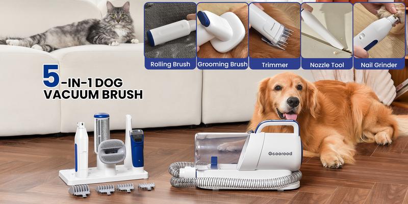 Product Introduction of Geoorood Dog Grooming  Vacuum, Professional Pet Grooming Kit with 4 Proven Tools, 13000Pa Vacuum Suction Power, 2.5L Dust Collection Reservoir & Low Noise Design for Dogs & Cats 14