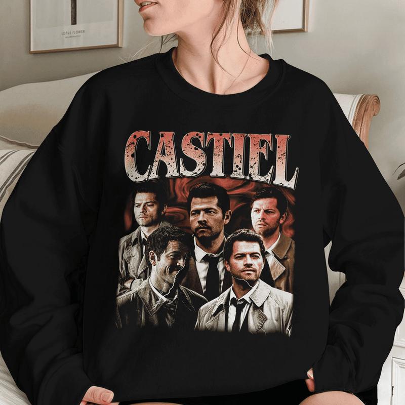 TikTok Shop Retro Castiel Sweatshirt Castiel Sweaters Castiel Sweatshirts Castiel Shirt Castiel Shirts Castiel Sweater Castiel Merch Shirt Men