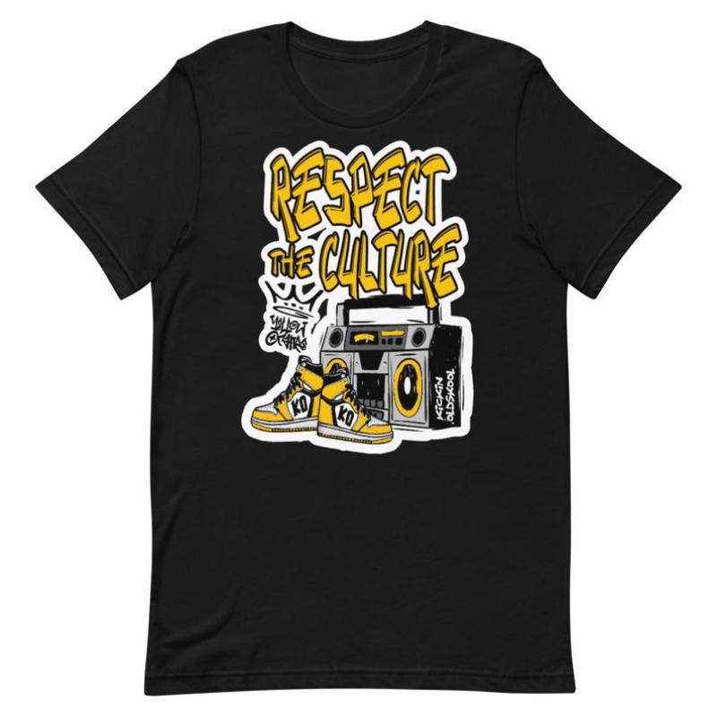 TikTok Shop Shirt to Match Jordan 6 Retro Yellow Ochre Respect the Culture Graphic Sneaker Tee