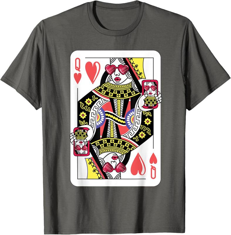 Queen Of Hearts Playing Card Poker Card Costume Gift Shirt Queen Of Hearts Playing Card Poker Card Costume Gift Shirt