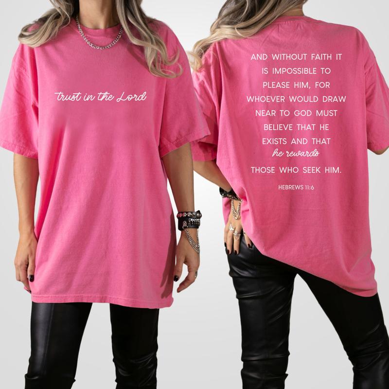 Christian Women T Shirt Trust In the Lord Christian Women T Shirt Trust In the Lord