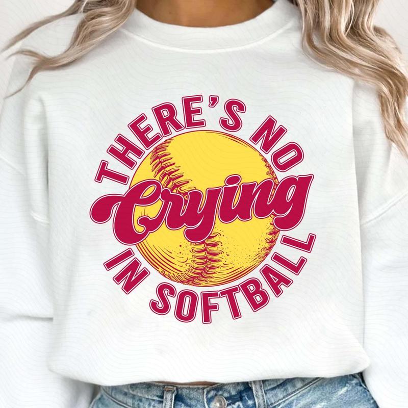 There's No Crying In Softball Funny Softball T-Shirt There's No Crying In Softball Funny Softball T-Shirt