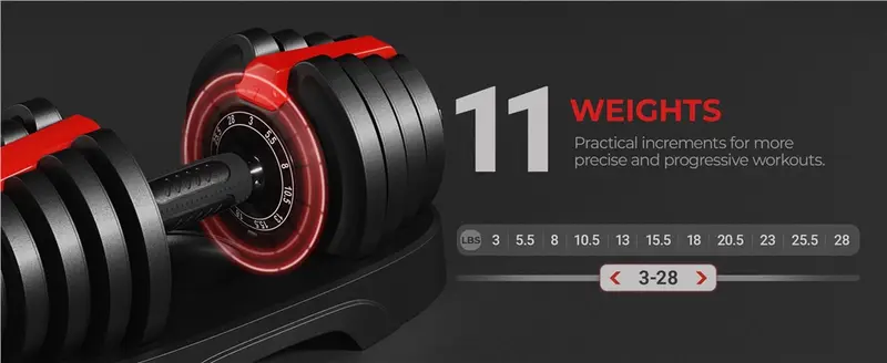 Product Introduction of 【#FathersDayGift】Yaheetech Adjustable Dumbbell Set 40LB/52.5LB/90LB with Anti-Slip Handle. Tray for Home Gym Training. Durable Steel Construction 1