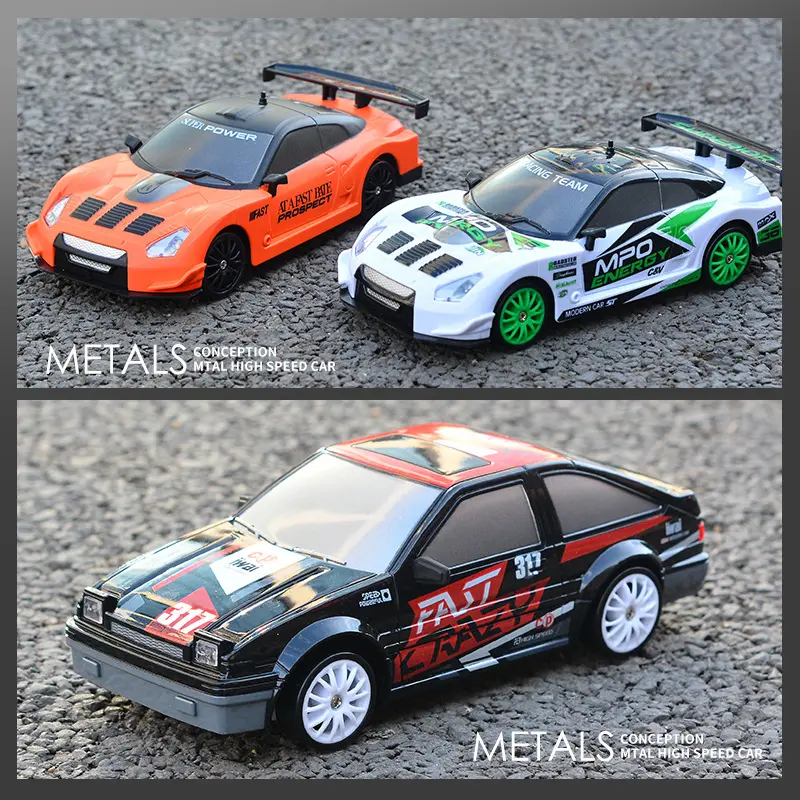 Remote Control Car RC Drift Car Valentine's Day Gift 2.4GHz 1:24 Scale 4WD 15KM/H High Speed Model Vehicle LED Lights Drifting Tire Racing Sport Toy Car for Adult Boy Girl Kid Gift 4