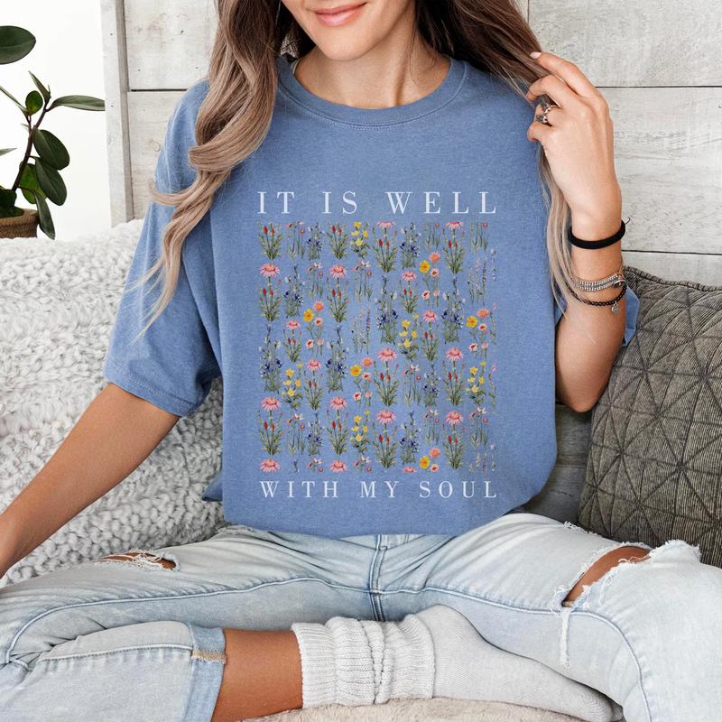 Christian Women T Shirt Well with My Soul Jesus Christian Women T Shirt Well with My Soul Jesus