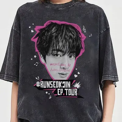 アイドル RUN SEOKJIN T-Shirt (Dark Grey) M Pre-Order) BTS JIN [RUN SEOKJIN] S/S T-Shirt (Dark Grey