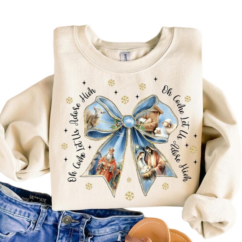 Coquette Jesus Christmas Sweatshirt Coquette Jesus Christmas Sweatshirt