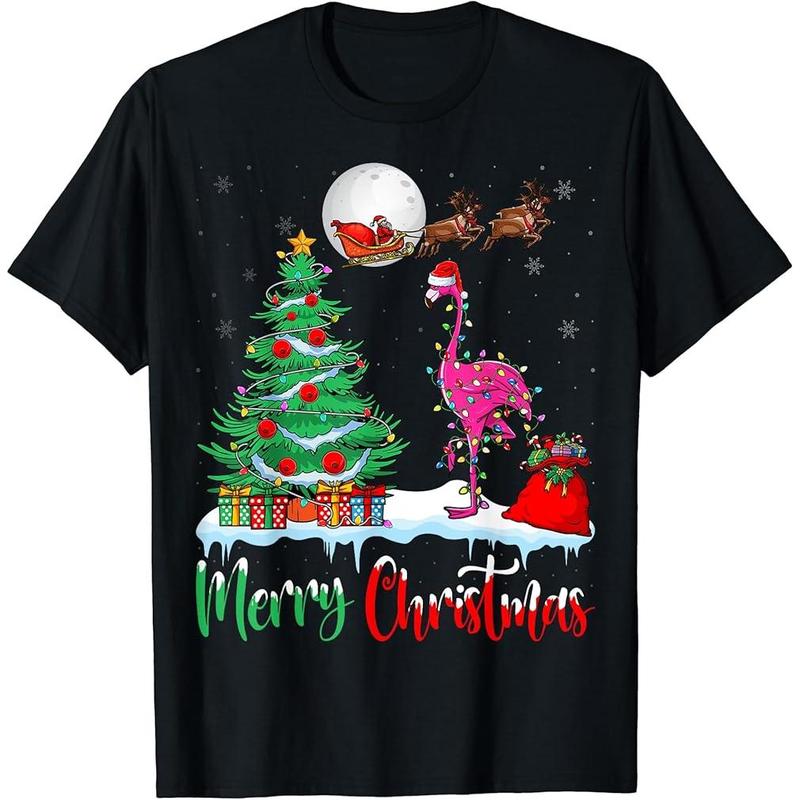 Merry Christmas Flamingo Christmas T-Shirt Merry Christmas Flamingo Christmas T-Shirt