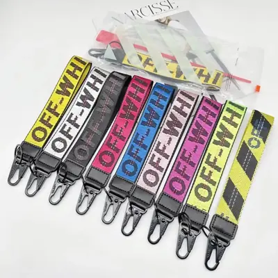 Off-White Mini Industrial Belt Keychain outlet for Keys Gradient