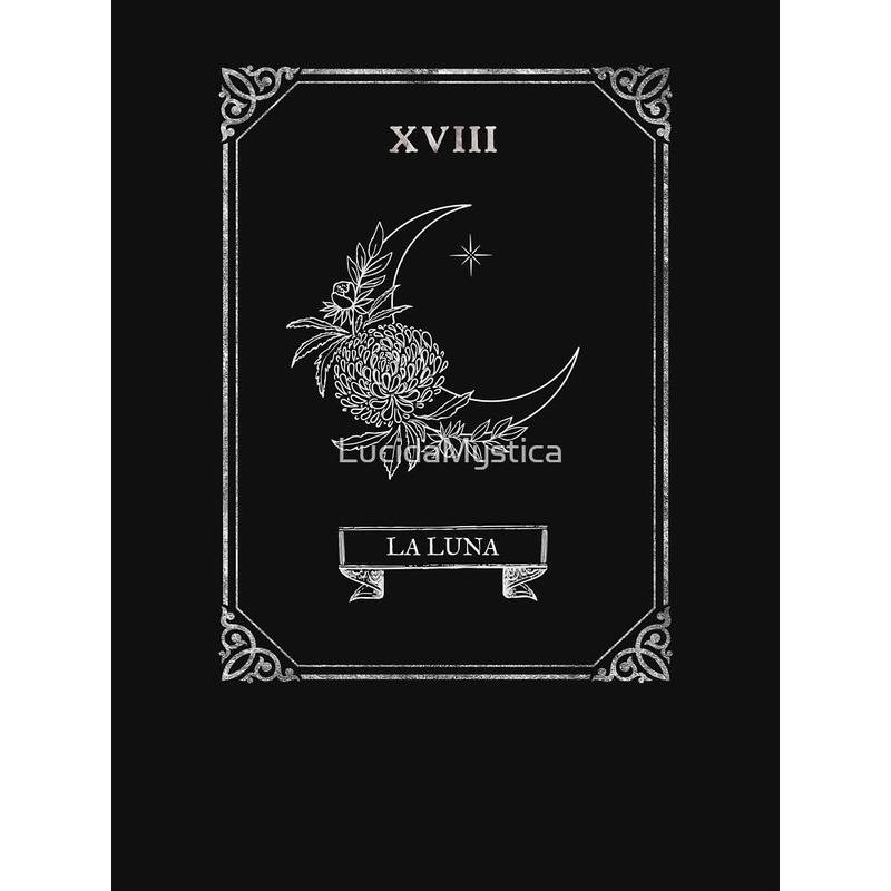 La Luna Tarot Card Vintage The Moon Tarot Card T-Shirt La Luna Tarot Card Vintage The Moon Tarot Card T-Shirt