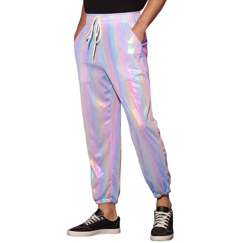 Holographic fashion sweatpants