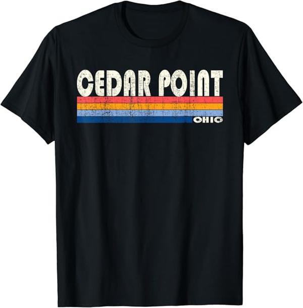 Vintage 70s 80s Style Cedar Point Oh T-Shirt Vintage 70s 80s Style Cedar Point Oh T-Shirt