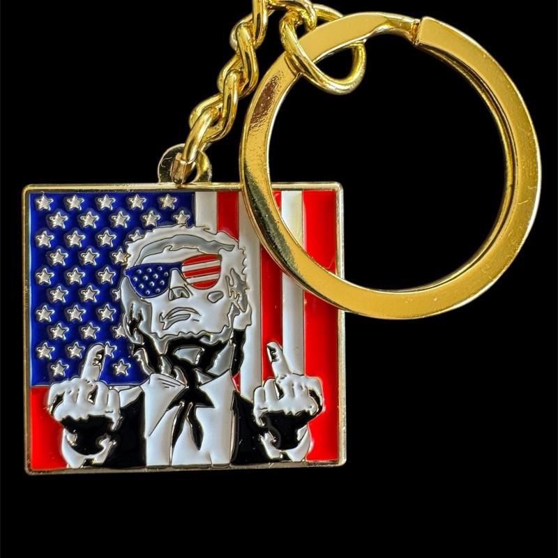 FAFO golden age Keychain with American Flag Design and Chain - TikTok Shop