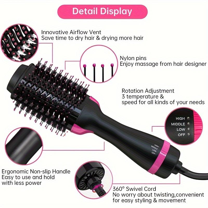 TikTok Shop All in One Hairstyle Solution 4 in 1 Hot Air Brush for Salon Grade Styling at Home with Safety Leakage Protection Perfect for Drying Straightening Curling