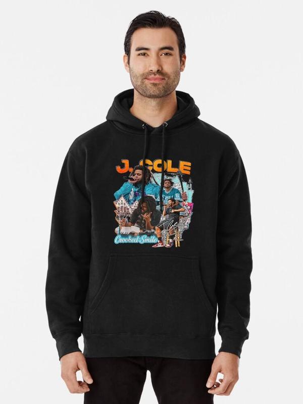 TikTok Shop J.Cole Tee For Men Women Rapper Retro Vintage Pullover Hoodie Hoodie T shirt Sweatshirt Hoodie Comfort Colors