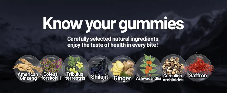 Product Introduction of Dr.Thomps Premium Gold Himalayan Shilajit Gummies I Lab Tested I Individually Packaged I Ashwagandha, 75%+ Fulvic Acid & 85+ Trace Minerals I for Men, Women I Non-GMO I 100% Natural & Organic 14