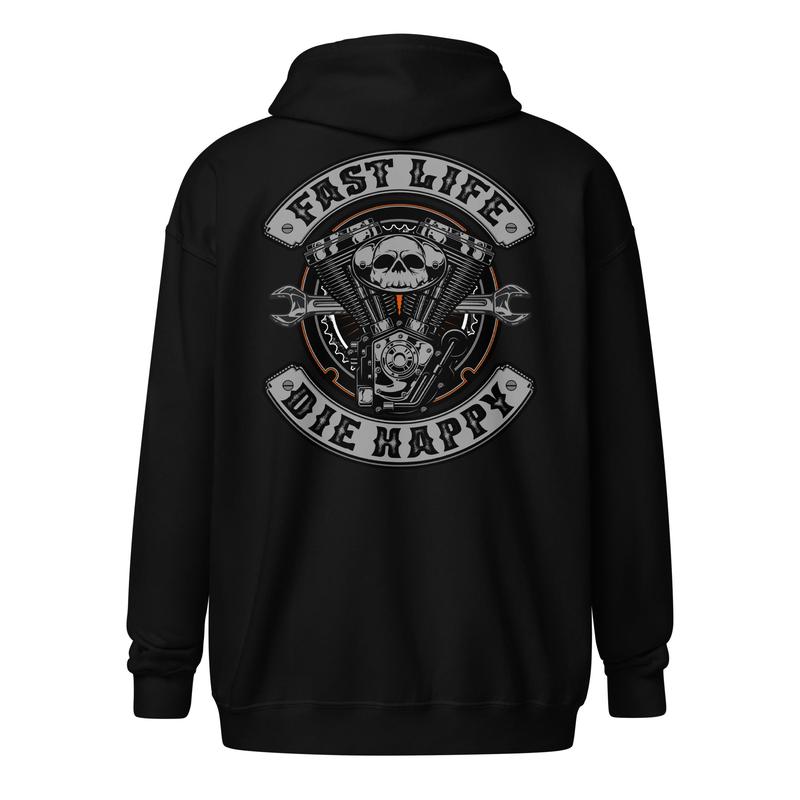 Biker zip hoodie hotsell