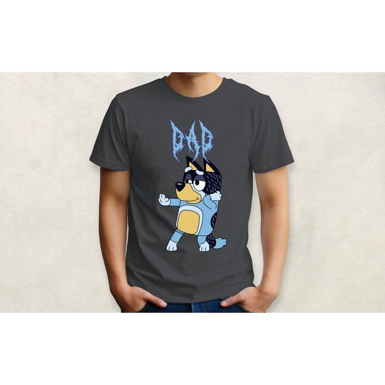 Bluey Dad Bandit T-shirt - Mens wear - Cotton T-shirt - Rock - TikTok Shop