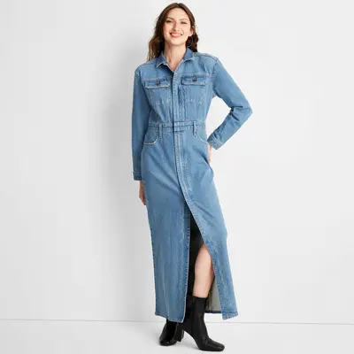 Selected Target Maxi Jean Dress TikTok Shop