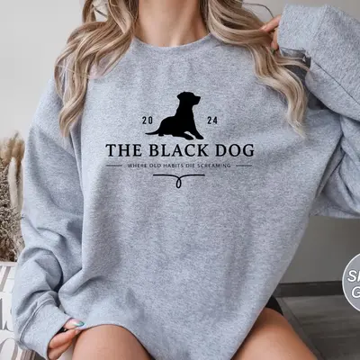 Martha's Vineyard Black Dog Long Sleeve T Shirt Vtg 2002 The