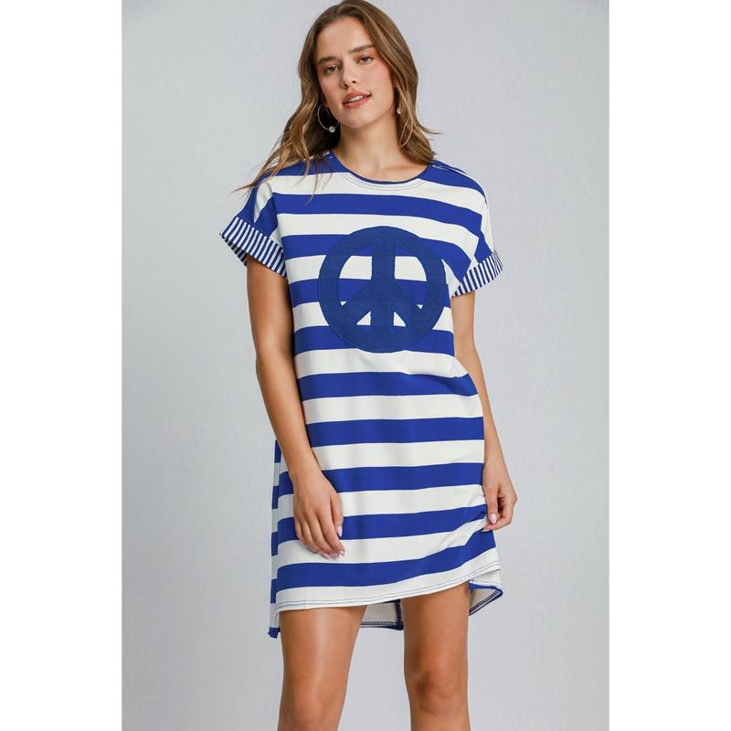 Sanction Dress in Oatmeal Stripe Sanction Dress in Oatmeal Stripe