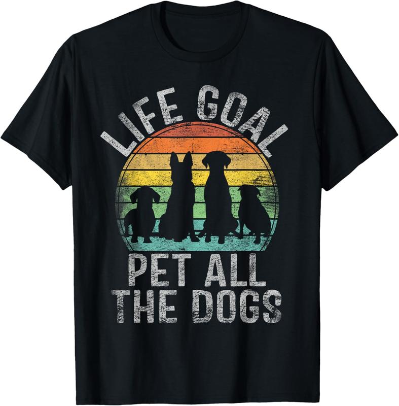 TikTok Shop Life Goal Pet All The Dogs Shirt For Women Kids Funny Dog T shirt