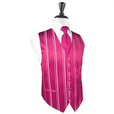 Watermelon Striped Satin Tuxedo Vest Watermelon Striped Satin Tuxedo Vest