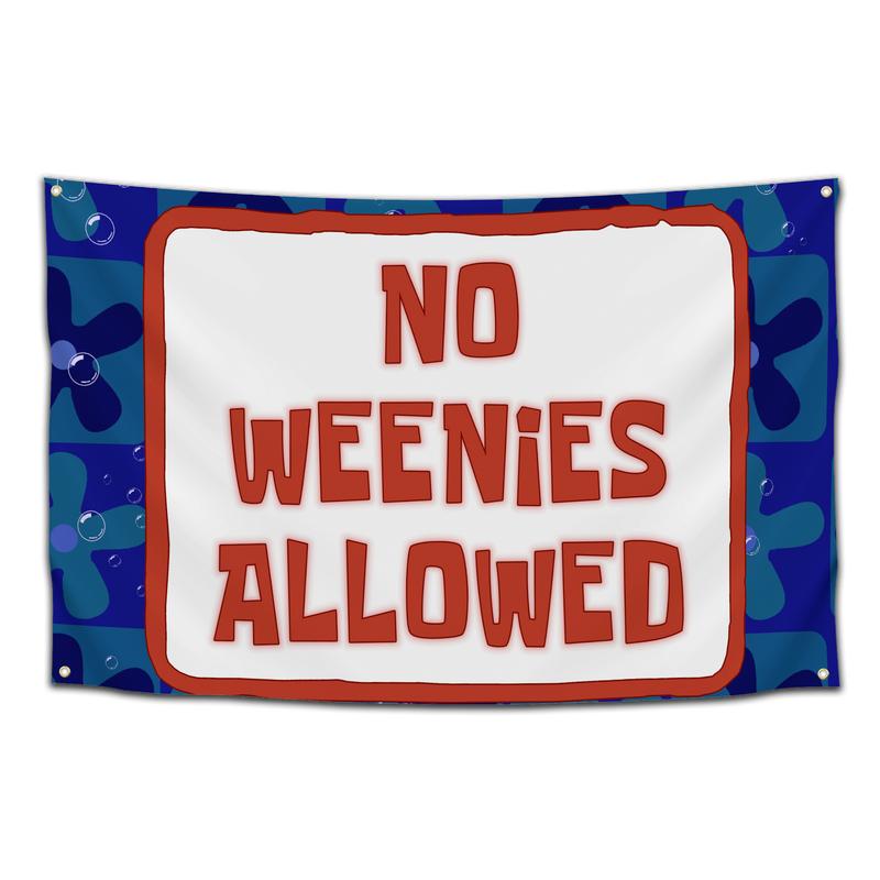 Funny Bright Red outlets “No Weenies Allowed” LED Night Light Sign Room Wall Decor