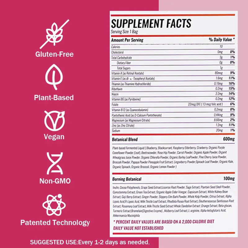 Product Introduction of LeafWhishpr Stick Jelly – Packed with 25 plant extracts, 9 vitamins, and antioxidants. A convenient on-the-go solution for maintaining a balanced diet and active lifestyle 4