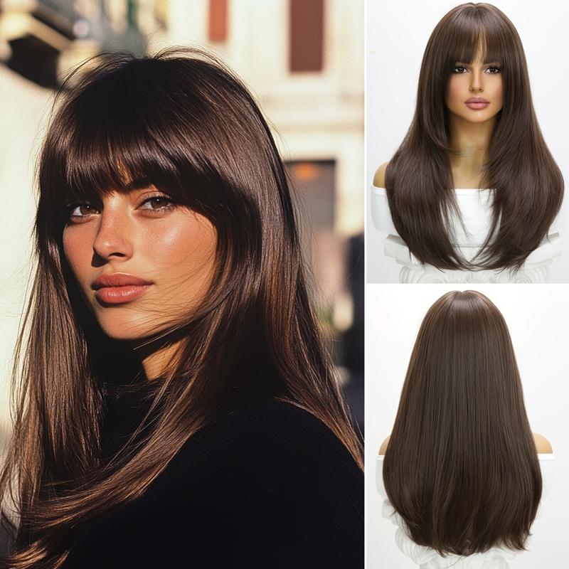 Classic Long Brown Wig Classic Long Brown Wig
