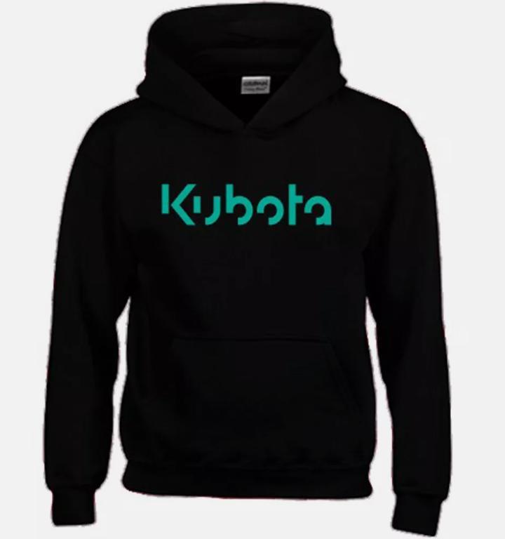 TikTok Shop Kubota Logo Black Hoodie for Men and Women S 3XL Menswear Sweaters Sweatshirt Hoodie Comfort Colors