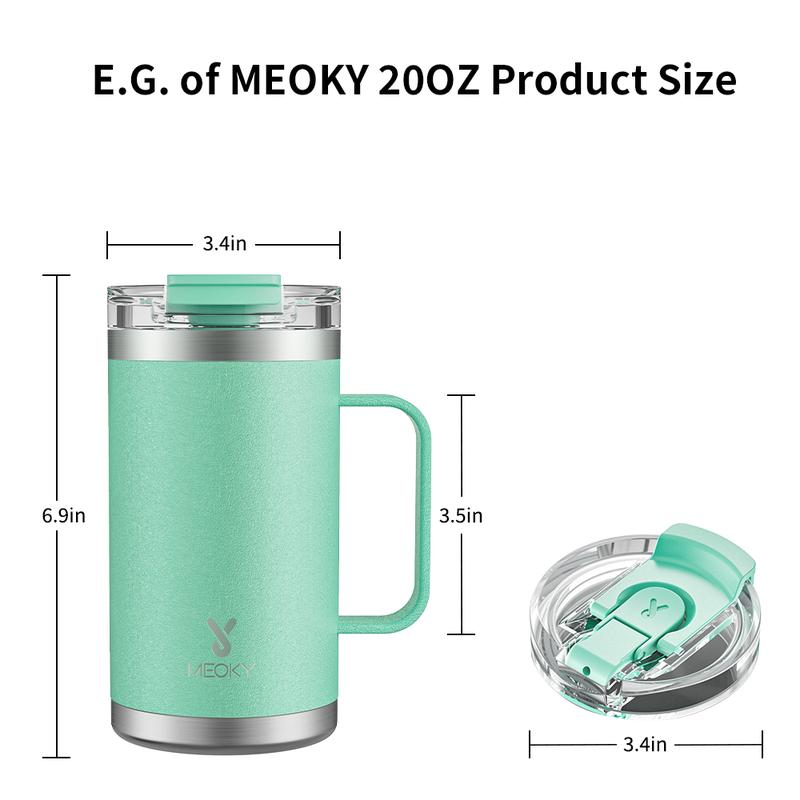 Lowest Price: Meoky 20oz Insulated Coffee Mug with Lid and Handle