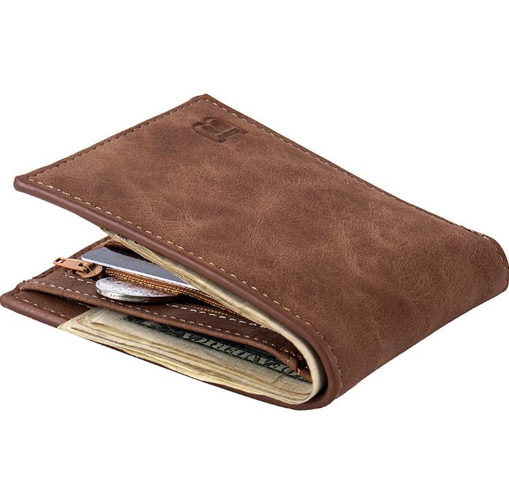 TikTok Shop Fashion Men Wallets Mens Wallet with Coin Bag Zipper Small Money Purses New Design Dollar Slim Purse Money Clip Wallet