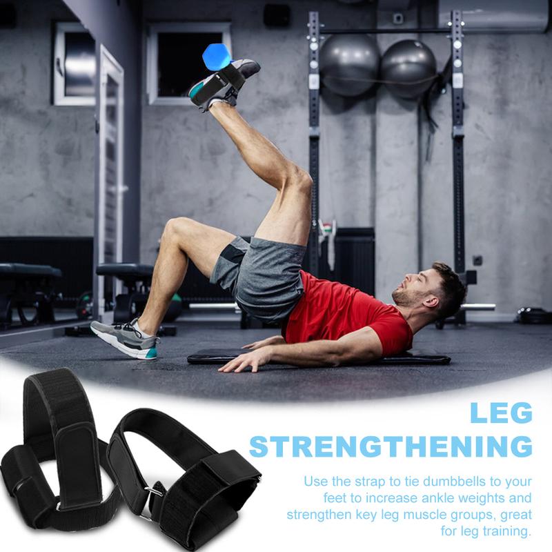 TikTok Shop 1pair Dumbbell Foot Attachment For Leg Lifting Ankle Strap Weight Holder Gym