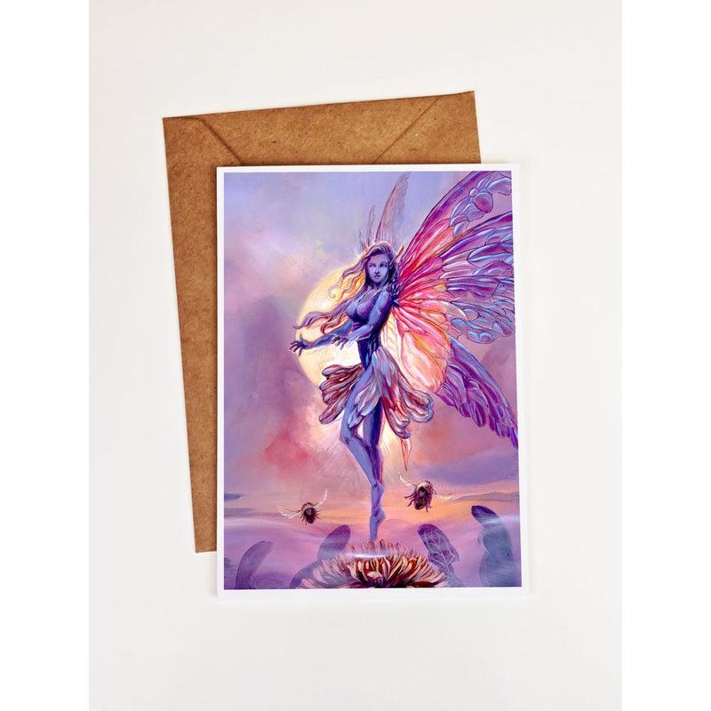 Fairy Fae Greetings Card - Bee Fairy Fae Greetings Card - Bee